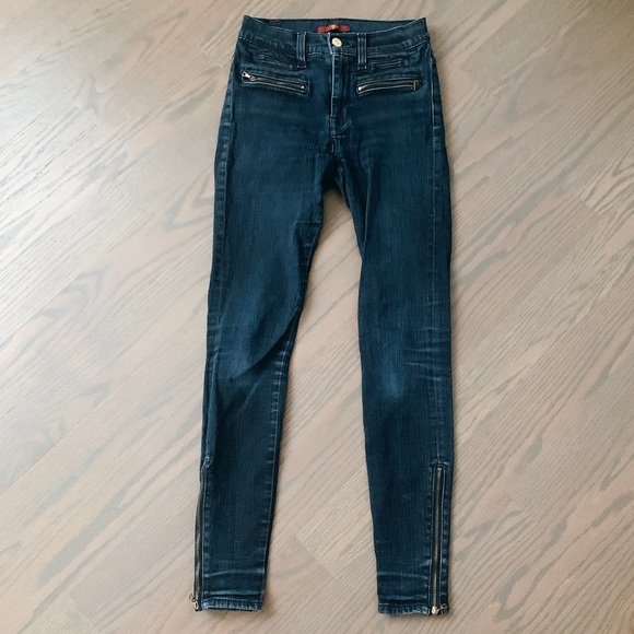 7 for all mankind zipped ankle skinny Jean - Picture 2 of 8
